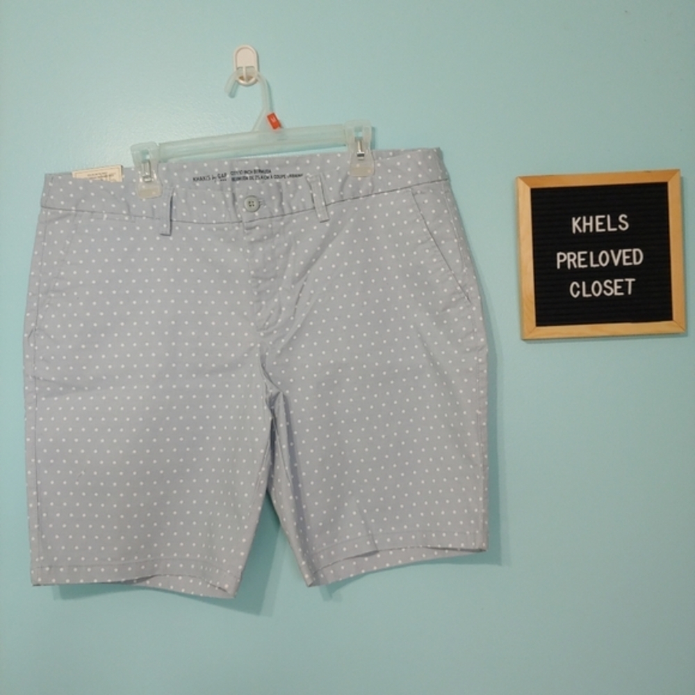 Khakis by GAP Blue Polka Dot Shorts